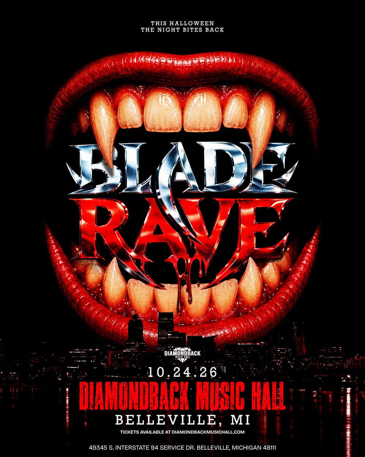 Blade Rave October 24 2026 at Diamondback Music Hall, Belleville MI