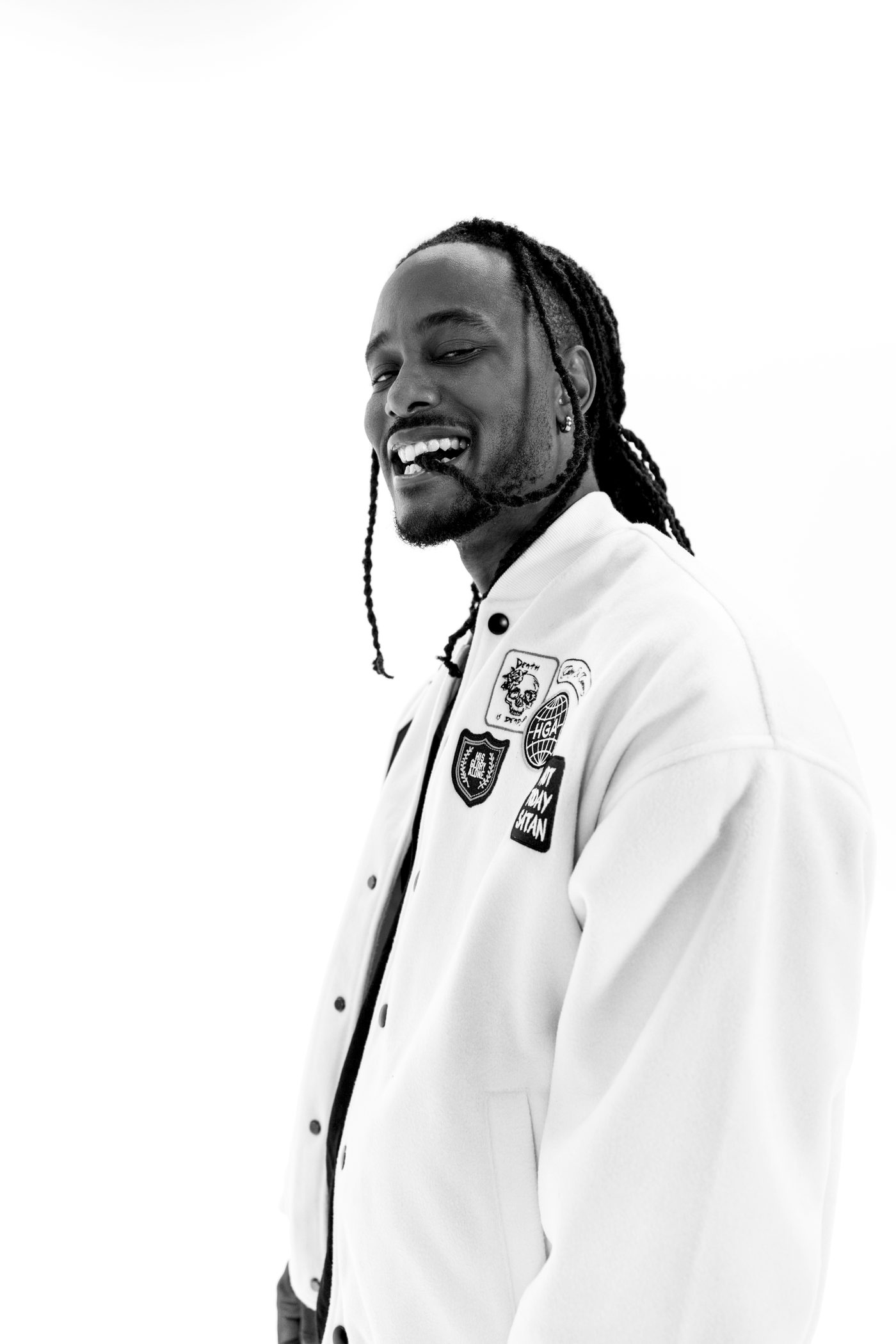 KB black and white press portrait