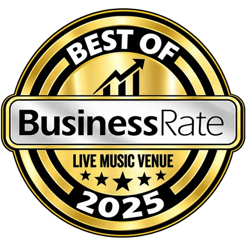BusinessRate Best of 2025 Live Music Venue award seal for Diamondback Music Hall, Wayne County, Michigan