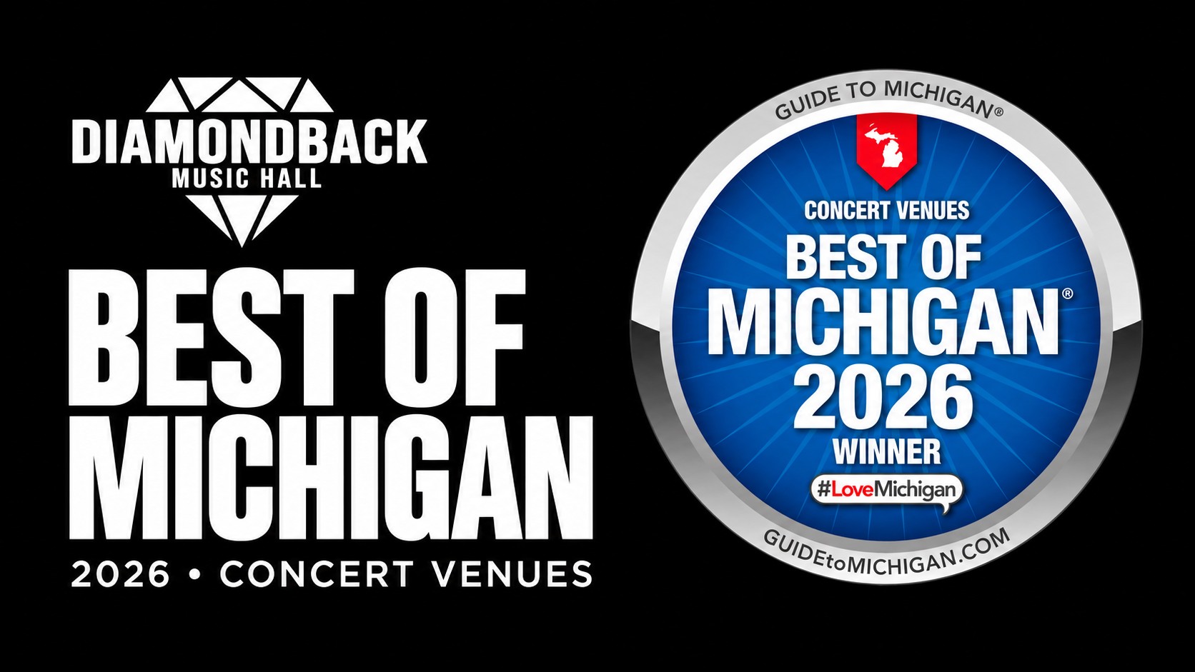 Diamondback Music Hall Named Best of Michigan 2026 for Concert Venues