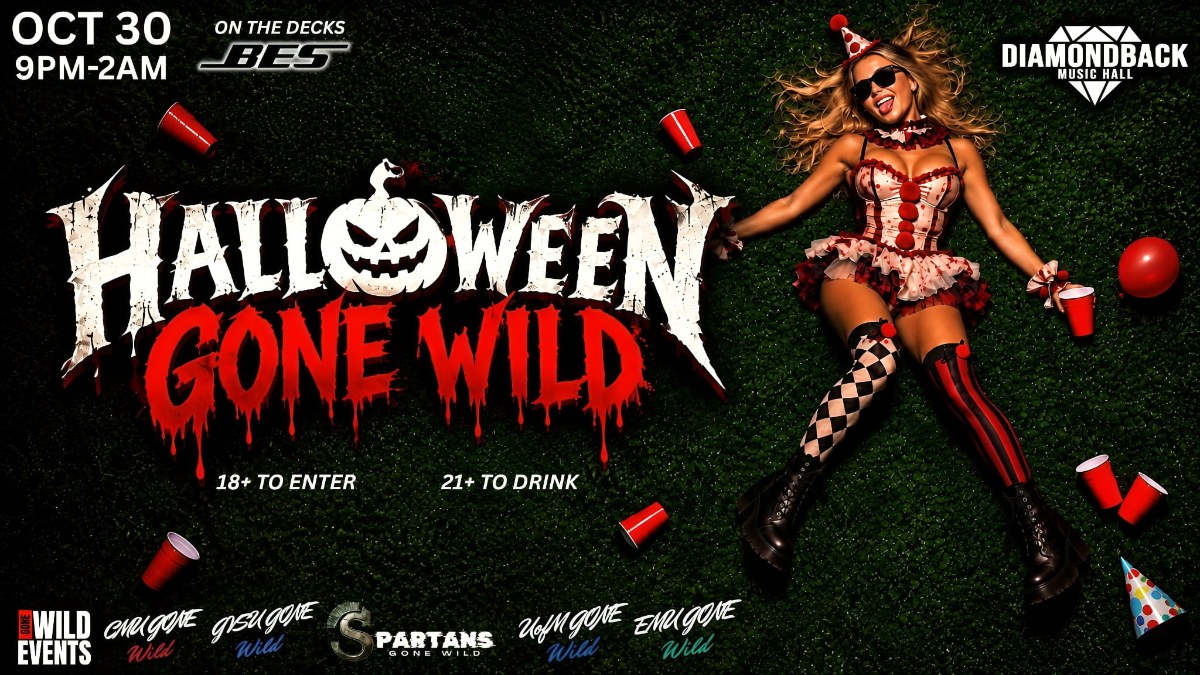 Halloween Gone Wild college Halloween party at Diamondback Music Hall, Friday October 30