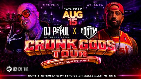 Crunk Gods Tour: DJ Paul of Three 6 Mafia and DJ Montay at Diamondback Music Hall, Aug 2026