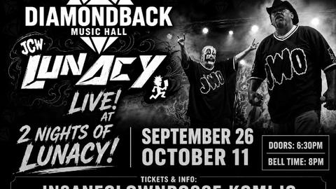 JCW Lunacy Live at Diamondback Music Hall, Oct 2026