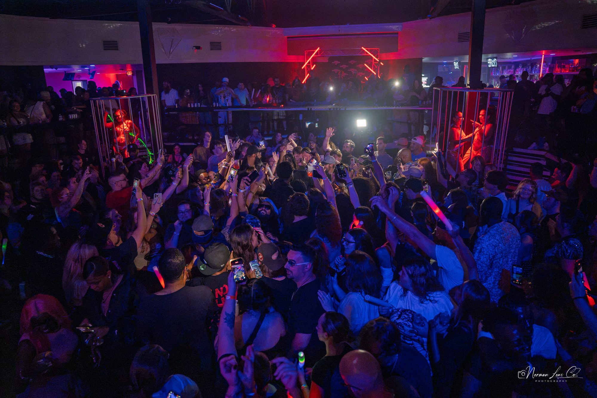 Crowd with hands up during Waka Flocka Flame set at Diamondback Music Hall